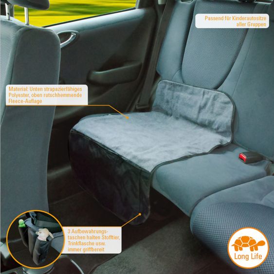 Maxi-Cosi Reboarder-Kindersitz Mica i-Size 360° Geburt-4 Jahre (40-105 cm) Isofix-Basis, Sitzschoner, Organizer - Authentic Grey