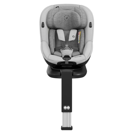Maxi-Cosi Reboarder-Kindersitz Mica i-Size 360° Geburt-4 Jahre (40-105 cm) Isofix-Basis, Sitzschoner, Organizer - Authentic Grey