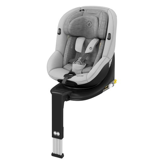 Maxi-Cosi Reboarder-Kindersitz Mica i-Size 360° Geburt-4 Jahre (40-105 cm) Isofix-Basis, Sitzschoner, Organizer - Authentic Grey