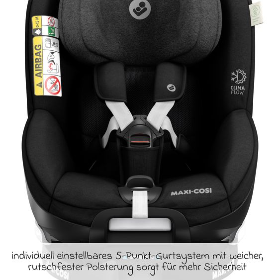 Maxi-Cosi Reboarder-Kindersitz Mica Pro Eco i-Size drehbar ab 0 Monate - 4 Jahre (40 cm - 105 cm) mit Isofix-Basis - Authentic Black