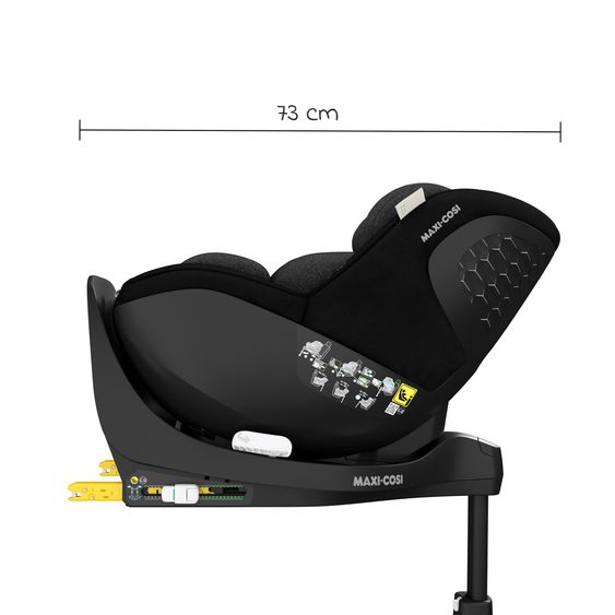 Maxi-Cosi Reboarder-Kindersitz Mica Pro Eco i-Size drehbar ab 0 Monate - 4 Jahre (40 cm - 105 cm) mit Isofix-Basis - Authentic Black