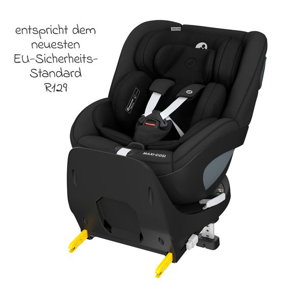 Maxi-Cosi Reboarder-Kindersitz Pearl 360 ab 3 Monate - 4 Jahre (61 cm - 105 cm) 0-17,4 kg drehbar mit G-Cell-Seitenaufprallschutz - Authentic Black