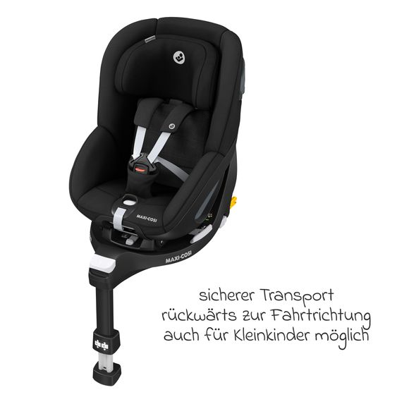 Maxi-Cosi Reboarder-Kindersitz Pearl 360 ab 3 Monate - 4 Jahre (61 cm - 105 cm) 0-17,4 kg drehbar mit G-Cell-Seitenaufprallschutz - Authentic Black