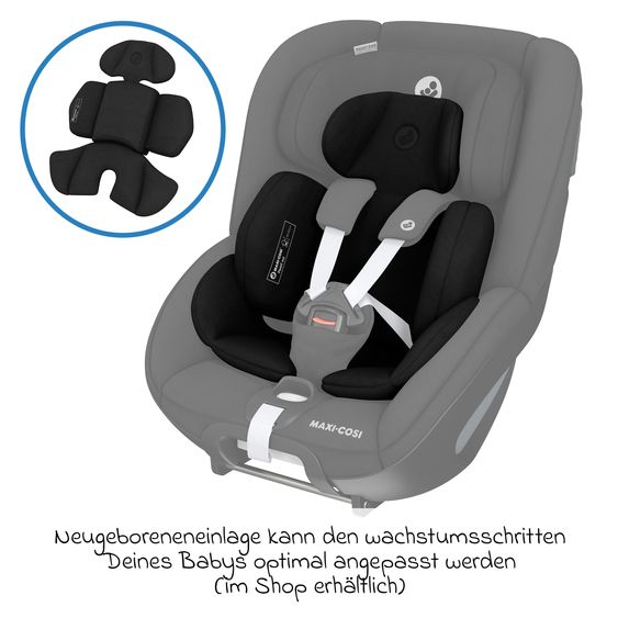 Maxi-Cosi Reboarder child seat Pearl 360 from 3 months - 4 years (61 cm - 105 cm) 0-17.4 kg swivel with G-Cell side impact protection - Authentic Black