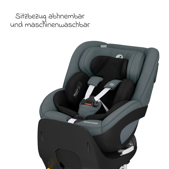 Maxi-Cosi Reboarder-Kindersitz Pearl 360 ab 3 Monate - 4 Jahre (61 cm - 105 cm) 0-17,4 kg drehbar mit G-Cell-Seitenaufprallschutz - Authentic Graphite