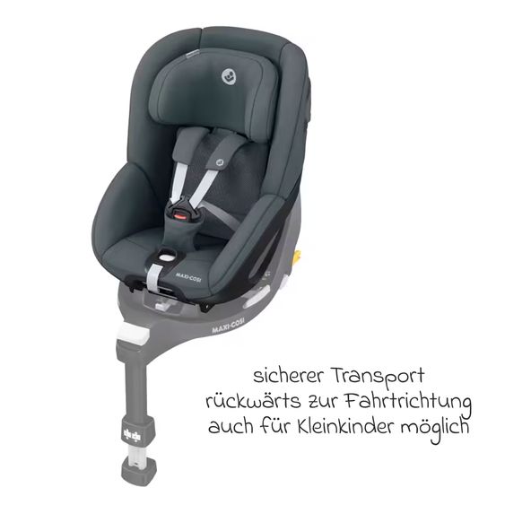 Maxi-Cosi Reboarder-Kindersitz Pearl 360 ab 3 Monate - 4 Jahre (61 cm - 105 cm) 0-17,4 kg drehbar mit G-Cell-Seitenaufprallschutz - Authentic Graphite