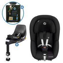 Reboarder child seat Pearl 360 rotatable from 3 months - 4 years (61 cm - 105 cm) 0-17.4 kg incl. Isofix base FamilyFix 360 & backrest protection - Authentic Black