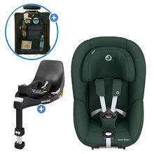 Reboarder-Kindersitz Pearl 360 drehbar ab 3 Monate - 4 Jahre (61 cm - 105 cm) 0-17,4 kg inkl. Isofix-Basis FamilyFix 360 & Rückenlehnenschutz - Authentic Green