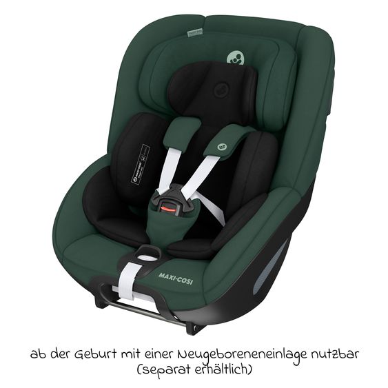 Maxi-Cosi Seggiolino Reboarder Pearl 360 girevole da 3 mesi a 4 anni (61 cm - 105 cm) 0-17,4 kg con base Isofix FamilyFix 360 e protezione per lo schienale - Verde Autentico