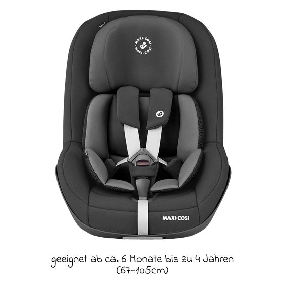 Maxi-Cosi Reboarder-Kindersitz Pearl Pro 2 i-Size ab 6 Monate - 4 Jahre (67 cm - 105 cm) inkl. FamilyFix 3 i-Size Base - Authentic Black