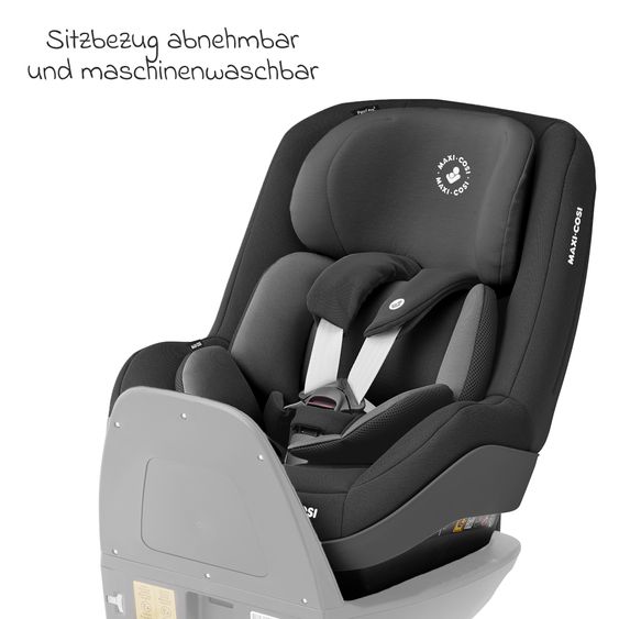 Maxi-Cosi Reboarder-Kindersitz Pearl Pro 2 i-Size ab 6 Monate - 4 Jahre (67 cm - 105 cm) inkl. FamilyFix 3 i-Size Base - Authentic Black