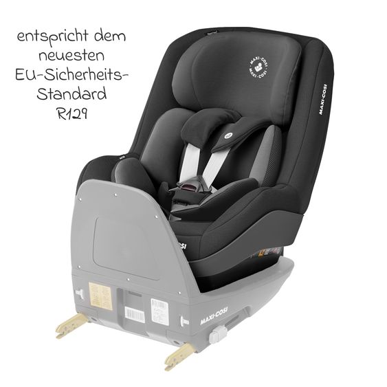 Maxi-Cosi Reboarder-Kindersitz Pearl Pro 2 i-Size ab 6 Monate - 4 Jahre (67 cm - 105 cm) inkl. FamilyFix 3 i-Size Base - Authentic Black