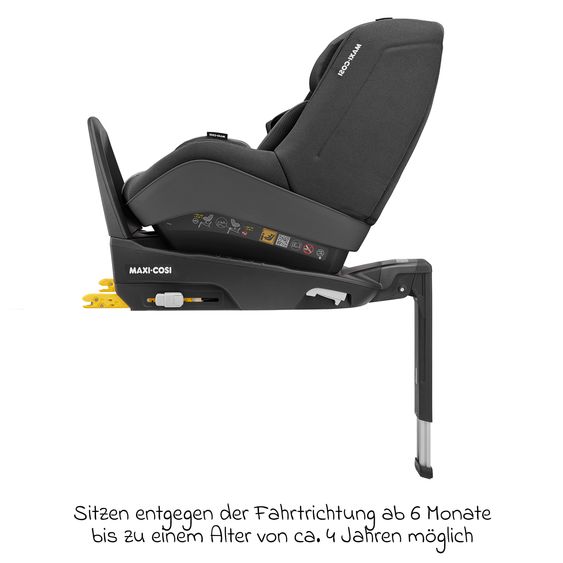 Maxi-Cosi Reboarder-Kindersitz Pearl Pro 2 i-Size ab 6 Monate - 4 Jahre (67 cm - 105 cm) inkl. FamilyFix 3 i-Size Base - Authentic Black