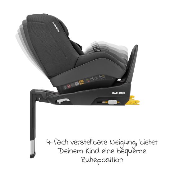 Maxi-Cosi Reboarder-Kindersitz Pearl Pro 2 i-Size ab 6 Monate - 4 Jahre (67 cm - 105 cm) inkl. FamilyFix 3 i-Size Base - Authentic Black