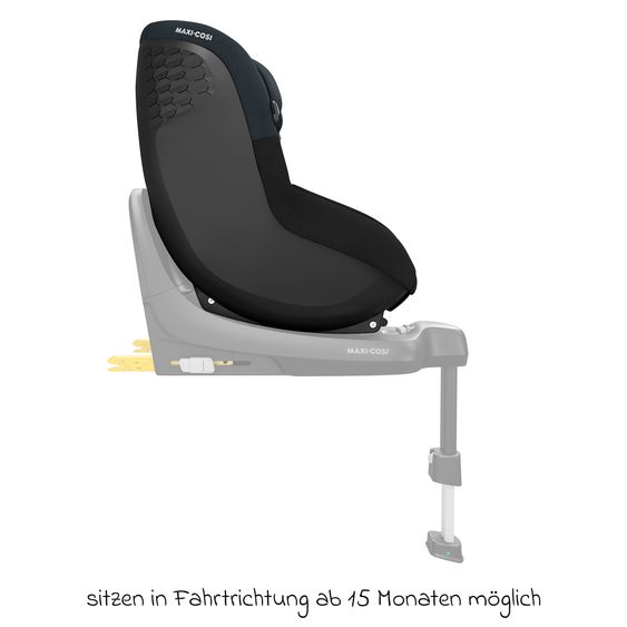 Maxi-Cosi Reboarder-Kindersitz Pearl S i-Size ab 3 Monate - 4 Jahre (61 cm - 105 cm) inkl. Isofix-Basis FamilyFix S & Rückenlehnenschutz - Tonal Black