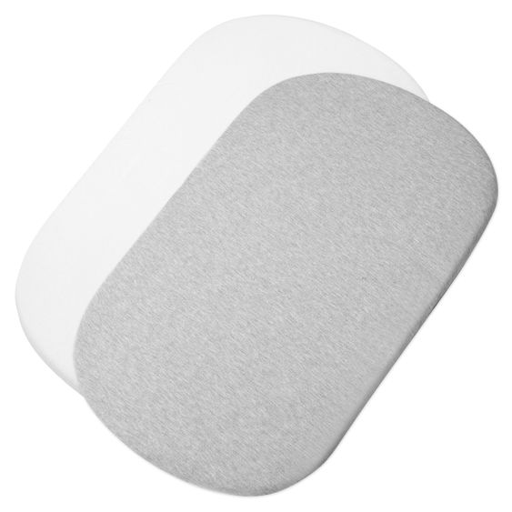 Maxi-Cosi Spannbetttuch 2er Pack für Beistellbett Iora - Weiß / Grau