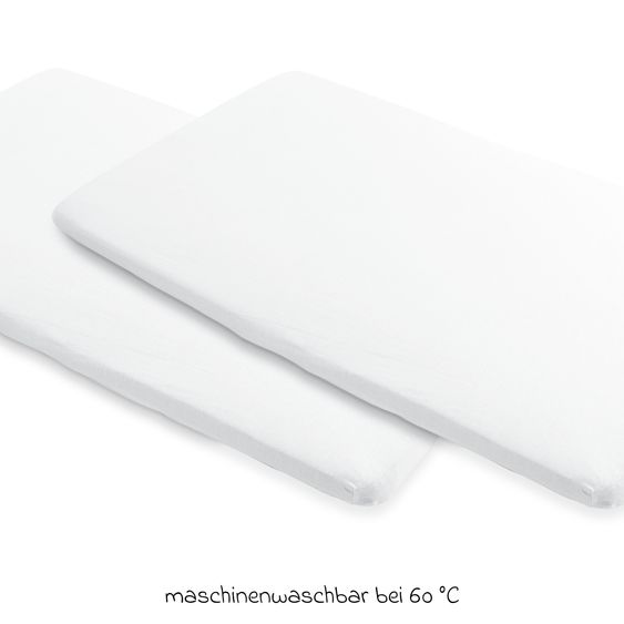 Maxi-Cosi Spannbetttuch 2er Pack für Reisebett Iris 2 - White