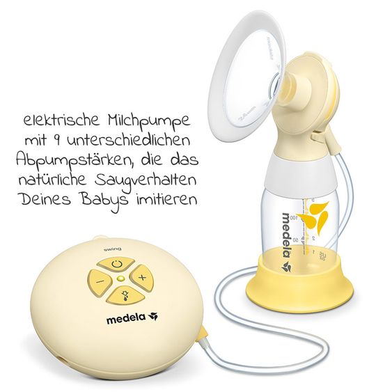 Medela 7-tlg. Stillset StillzeitZauber - elektrische Milchpumpe Swing Flex + Flaschen-Set + Flaschenbürste