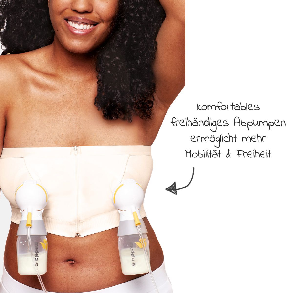 Medela Abpump-Bustier Hands-free - Chai - Gr. S