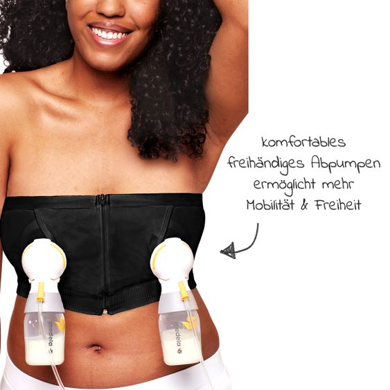 Medela Abpump-Bustier Hands-free - Schwarz - Gr. L