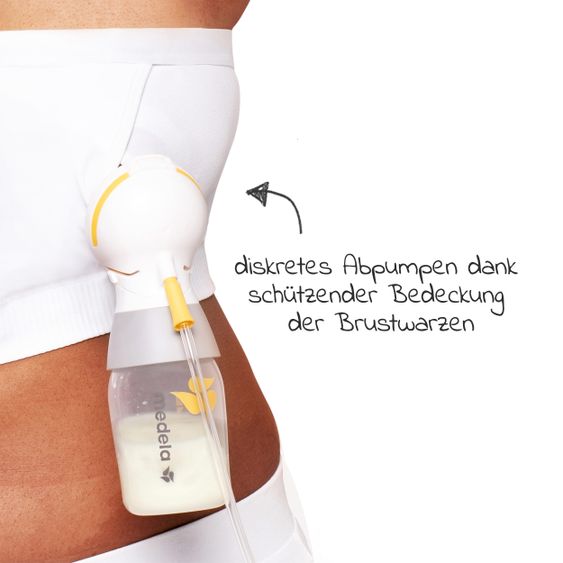 Medela Abpump-Bustier Hands-free - Weiß - Gr. S