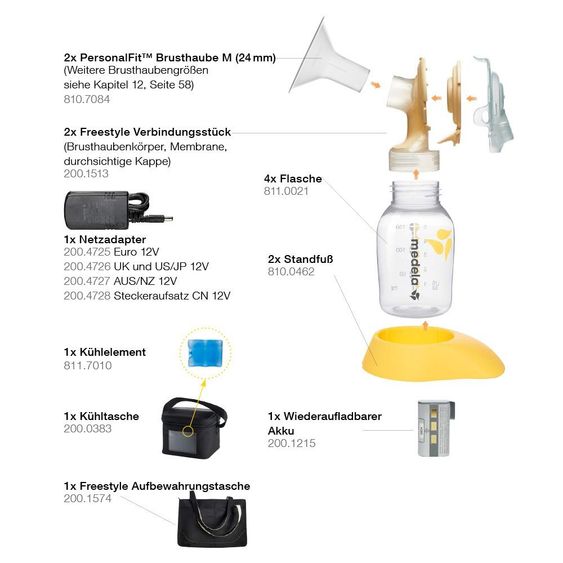 Medela Elektrische Milchpumpe Freestyle inkl. Calma