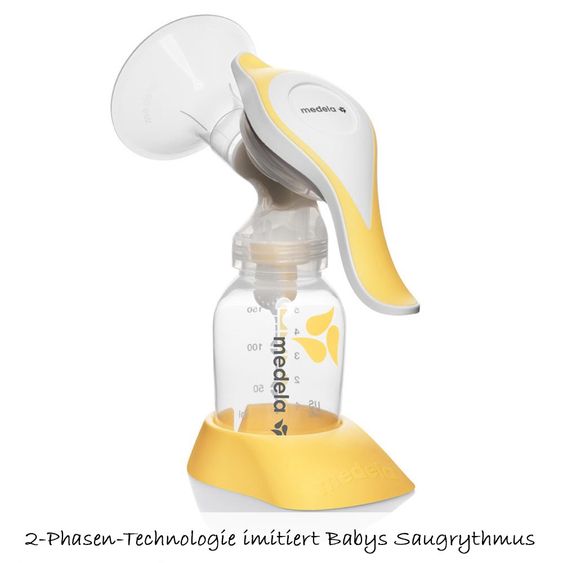 Medela Hand-Milchpumpe Harmony - Pump & Feed Set + Gratis 2x PP-Flasche 150 ml