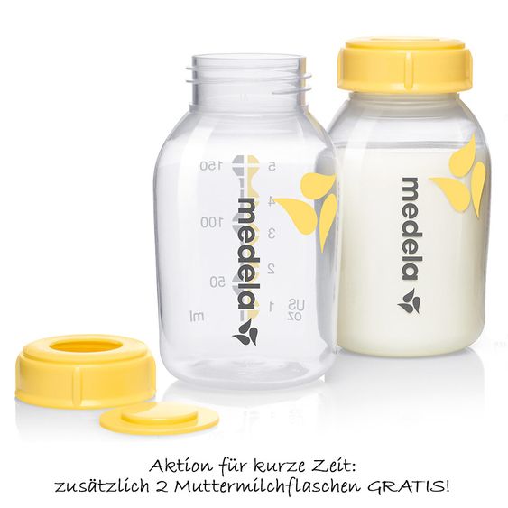 Medela Hand-Milchpumpe Harmony - Pump & Feed Set + Gratis 2x PP-Flasche 150 ml