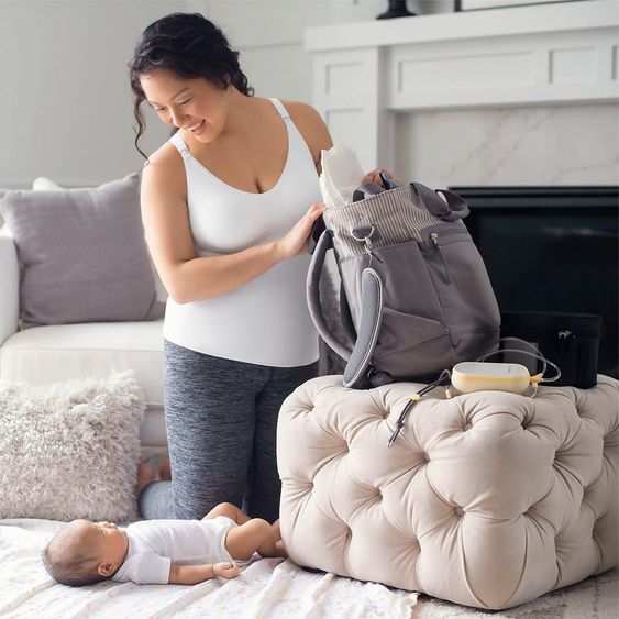 Medela Komfort-Top für Schwangerschaft und Stillzeit - Weiß - Gr. S