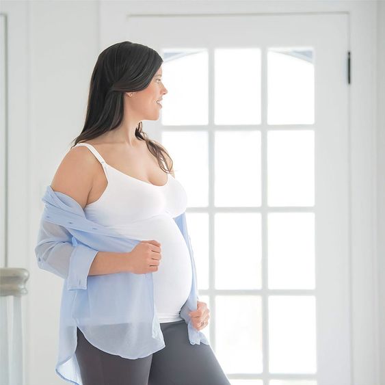 Medela Komfort-Top für Schwangerschaft und Stillzeit - Weiß - Gr. S