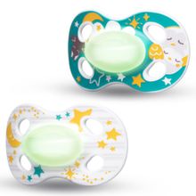 Luminous pacifier 2-pack Night & Night from 18 M - starry sky / owl