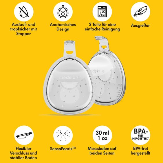 Medela Muttermilch-Auffangschale 2er Pack InBra