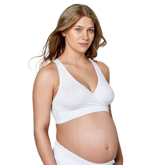 Medela Sleep Bustier for Pregnancy & Nursing Keep Cool Sleep - White - Size S