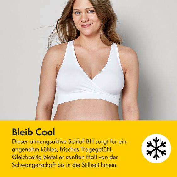 Medela Bustier da notte Keep Cool Schlaf - Bianco - Taglia: L