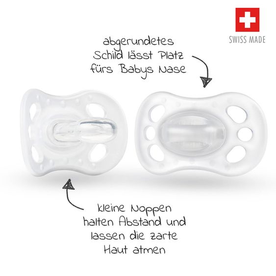 Medela Schnuller New Born UNO 0-2 M - Transparent