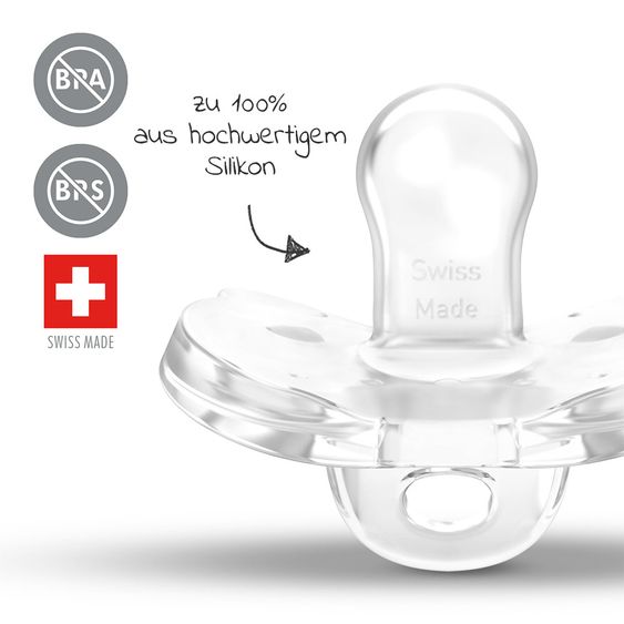 Medela Schnuller Soft Silicone DUO 0-6 M - Hellblau & Transparent