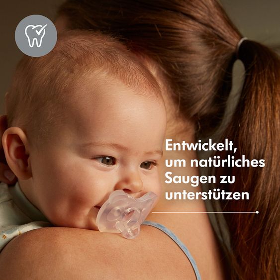 Medela Schnuller Soft Silicone DUO 0-6 M - Hellblau & Transparent