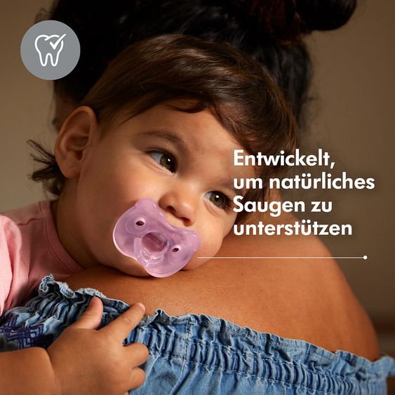 Medela Succhietto in silicone morbido DUO 6-18 M - Rosa chiaro