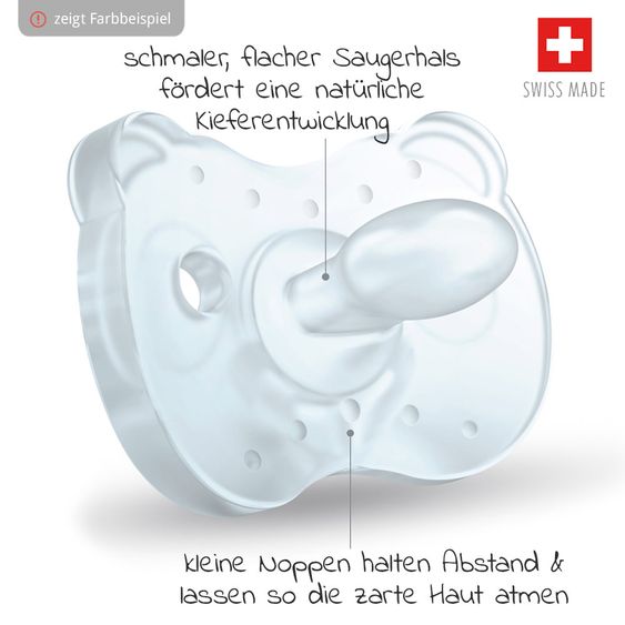 Medela Schnuller Soft Silicone UNO 0-6 M - Transparent