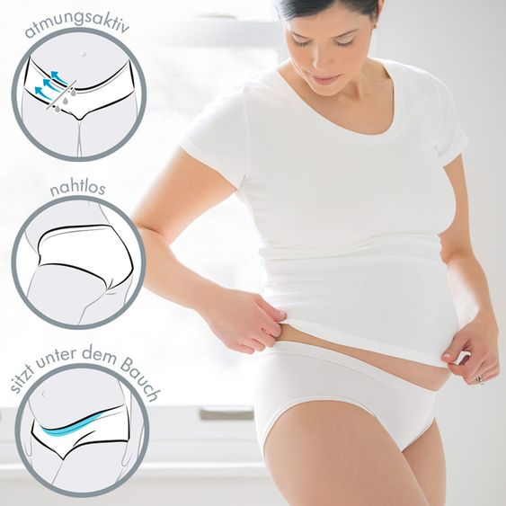 Medela Schwangerschafts-Slip 2er Pack - Weiß - Gr. XS/S