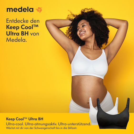 Medela Maternity & Nursing Bra Keep Cool Ultra Bra - Black - Size: S