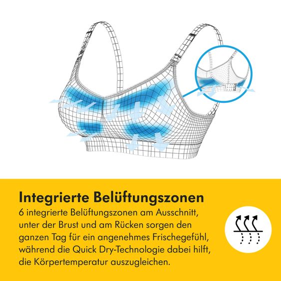 Medela Maternity & Nursing Bra Keep Cool Ultra Bra - Black - Size: S