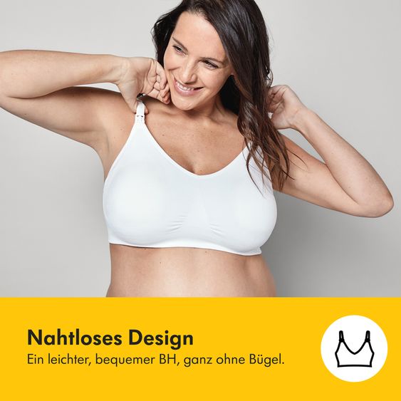 Medela Reggiseno gravidanza e allattamento Keep Cool Ultra BH - Bianco - Taglia: S