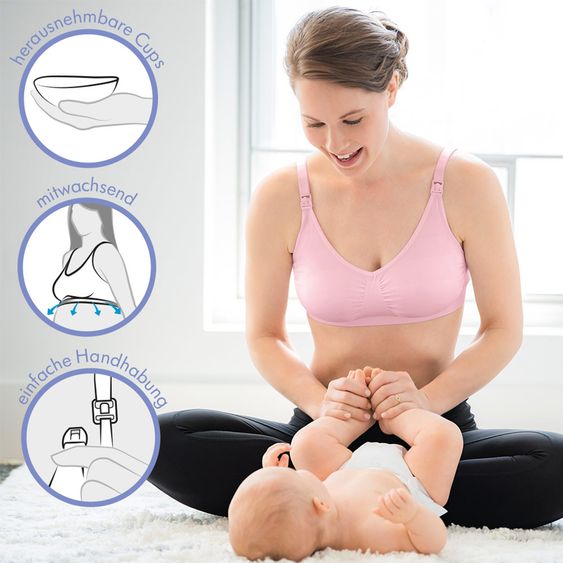 Medela Schwangerschafts- & Still-BH Komfort - Rose - Gr. S