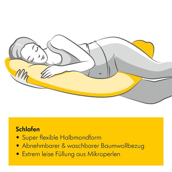 Medela Stillkissen 170 cm - Sterne - Grau Weiß