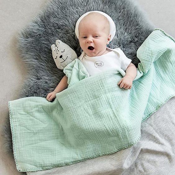 Medibino Baby-Erstausstattung-Set 4-teilig - Welcome-Box - Fresh Mint