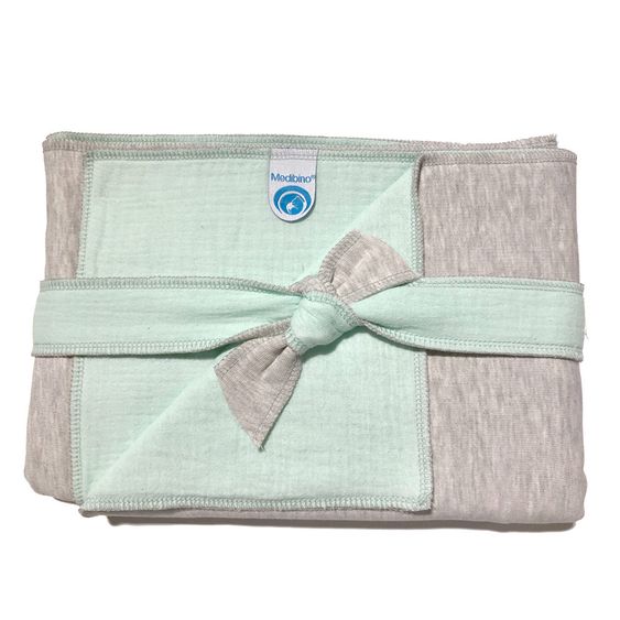 Medibino Coperta per neonati / Coperta di coccole - 80 x 85 cm - Menta fresca