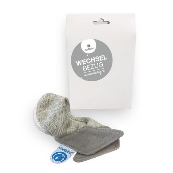 Medibino Ersatzbezug für Kopfstütze / Babykissen gegen Kopfverformung - Sweat - Grau