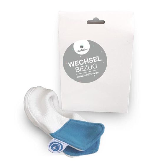 Medibino Ersatzbezug für Kopfstütze / Babykissen gegen Kopfverformung - Tencel - Blau