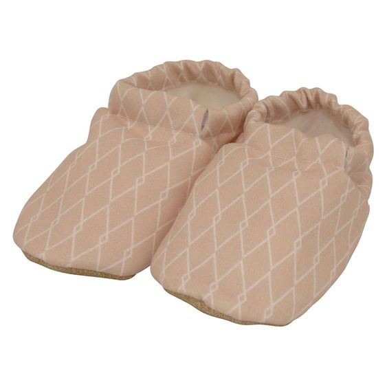 Melaya Babyschuhe - Beige Uni - Rosa - Gr. 17 / 18